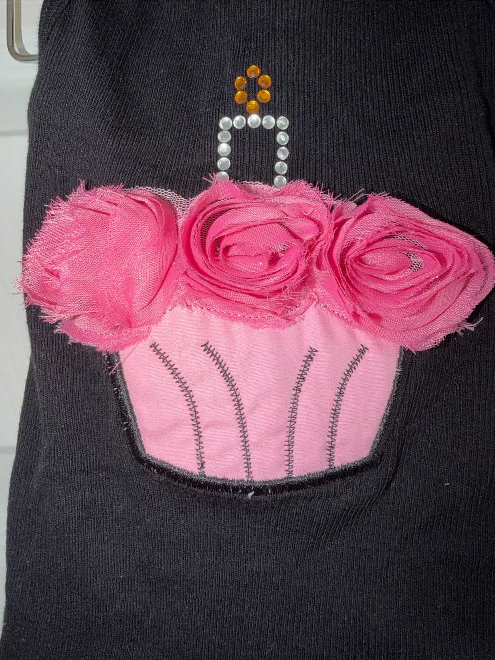 NWT One Posh Kid Cupcake Birthday Outfit 12/18M | Pink Rosettes Rhinestone $66 - Picture 2 of 5